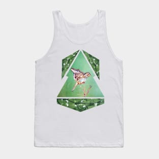 Bird forest green nature design Tank Top